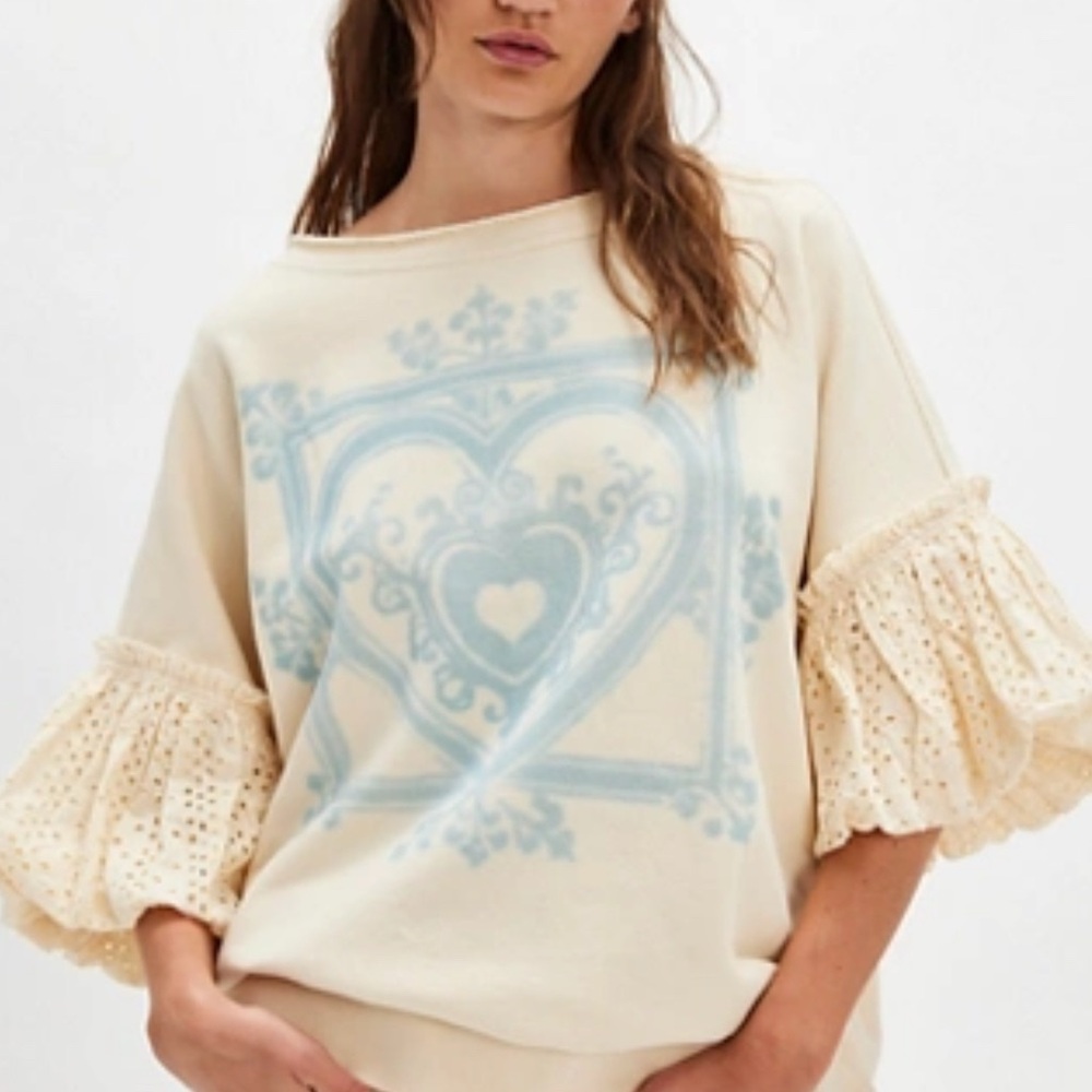 NWT - Free People -‎ Doily Sweatshirt
